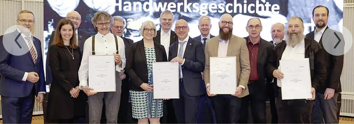  Die Preisträger bei der Preisverleihung.