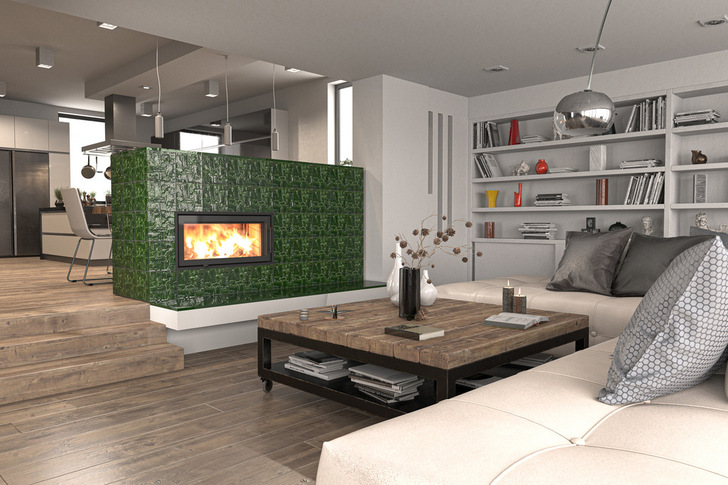  Wärmespeicher: Ein Kachelofen mit Keramik gibt langanhaltende, milde Infrarot-Wärme ab, die eine wohltuende Tiefenwirkung entfaltet.