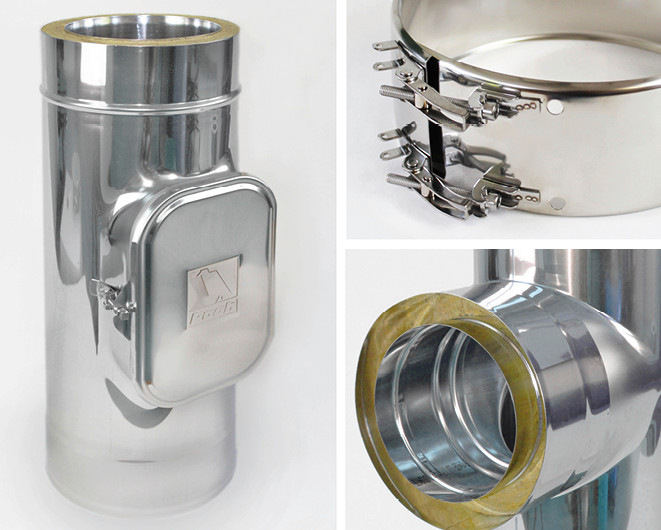 Das neue Abgassystem „DW 25 OPTILIFE“: Es eignet sich für viele Anwendungen, durch die Betriebstemperatur bis 600 °C insbesondere für Festbrennstoffe.