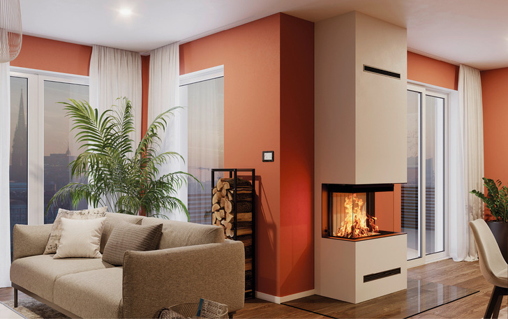 Luftgitter wurden hier bewusst sichtbar eingesetzt.