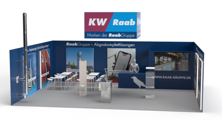Treffpunkt in Leipzig zur World of Fireplaces: der Raab Stand D85, Halle 5 mit zahlreichen Komponenten für häusliche Feuerstätten.  - © Raab
