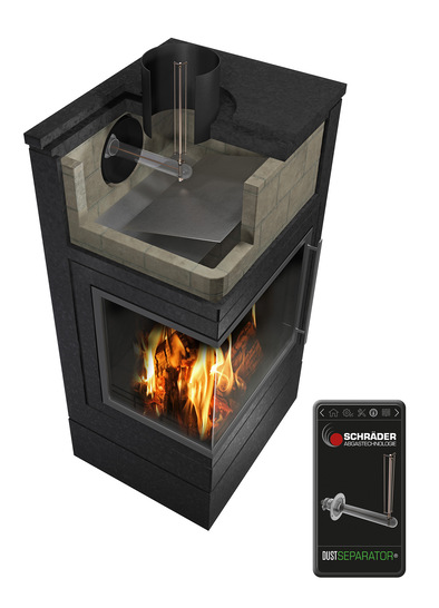 Der DustSeparator wurde speziell für den Einsatz in Kaminöfen entwickelt und in  Halle 5/Stand B42  zu finden.