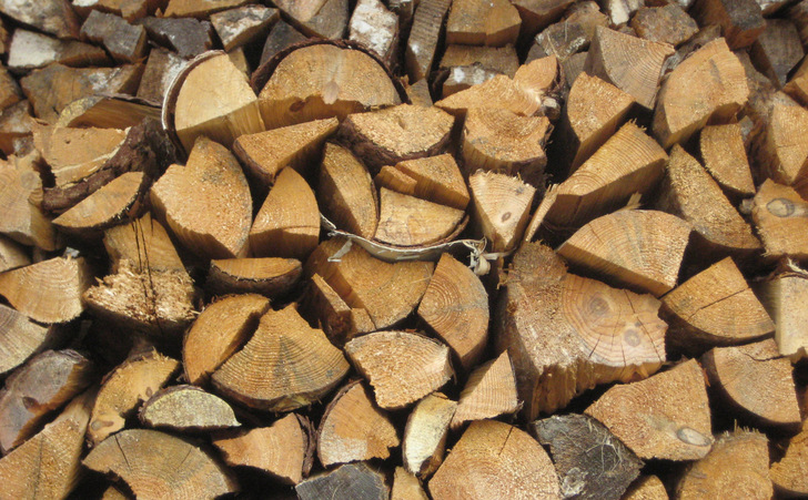 Bildunterschrift:  Holz zählt neben Wind, Wasser und Sonne zu den erneuerbaren Energien und überzeugt als Brennstoff mit einer bis auf den Transportaufwand annähernd neutralen Ökobilanz.