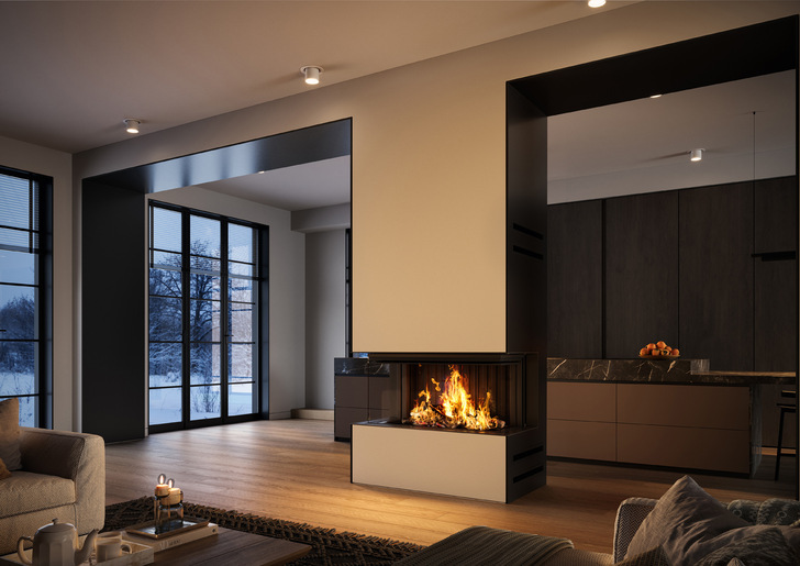 Spartherm präsentiert den Premium A-3RL-100h: Ein Meter Frontbreite, neue Blendenfarben und präzise Technik für anspruchsvolle Interieurs.