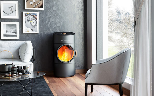 Clou Pellet: So außergewöhnlich wie sein Design ist auch das völlig neue Bedienkonzept des Clou Pellet. Mittels Drehregler wird die Automatik gestartet, die Leistungsstufe gewählt und der Ofen auch wieder abgestellt. Einfacher geht’s wirklich nicht. 