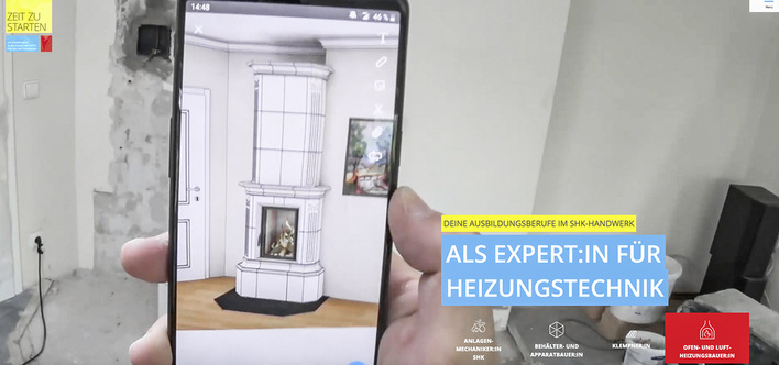 Neu gestaltete Website von zeitzustarten.de: Es gibt spannende Einblicke in den Joballtag der Azubis und Gesellen in den vier SHK-Berufen.