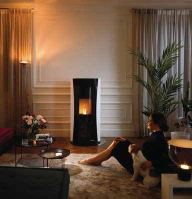 Pelletofen Vivienne vereint Innovation und Design, Zweckmäßigkeit und Ästhetik.