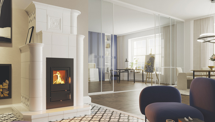 Spartherm bietet mit den Modellen „Renova/Nova“ aus der bewährten Classic-Serie passende Kachelofeneinsätze für den Austausch.