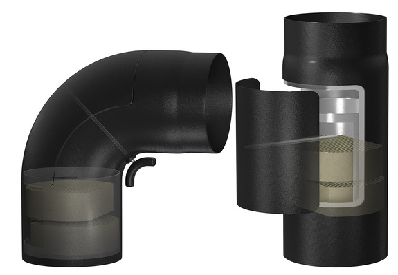  Mit Zulassung und Effizienznachweis: Der Future-Kat reduziert Schadstoffe, der Wirkungsgrad der Feuerstätte steigt.