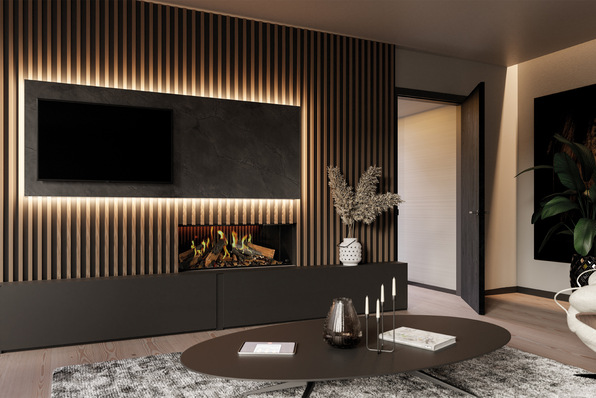  Ein Elektrokamin ist das ganze Jahr über im Einsatz.