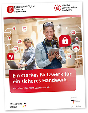Unter cybersicherheit-handwerk.de finden Sie Informationen, Anregungen und Angebote zum Thema Cybersicherheit, die Ihnen helfen, Ihren Betrieb zu schützen bzw. auf den Ernstfall vorzubereiten.
