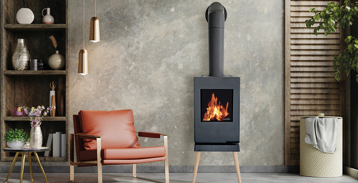 Mit einer Nennwärmeleistung von 6 Kilowatt spendet der Kaminofen „Yoko new edition“ auch in kleinen Räumen maximale Wohlfühlwärme.