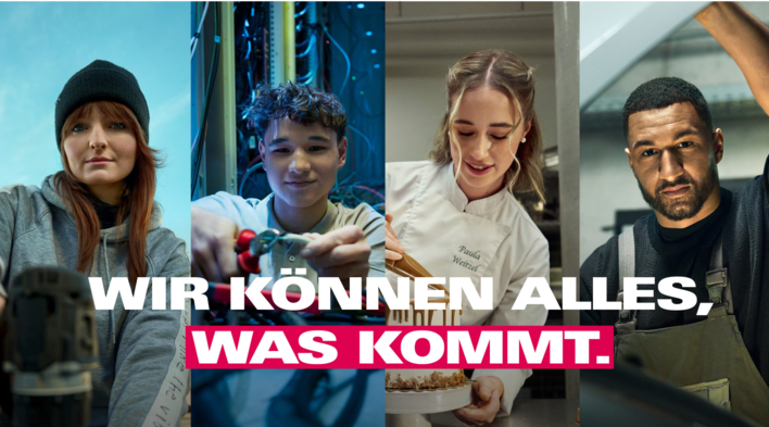 Junge Handwerker/innen stellten sich für die Kampagne zur Verfügung.