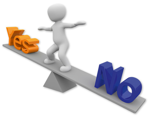 Wer nach Abwägung aller Fragens für sich ein klares Nein ausspricht, hat hinterher ein gutes Gefühl.