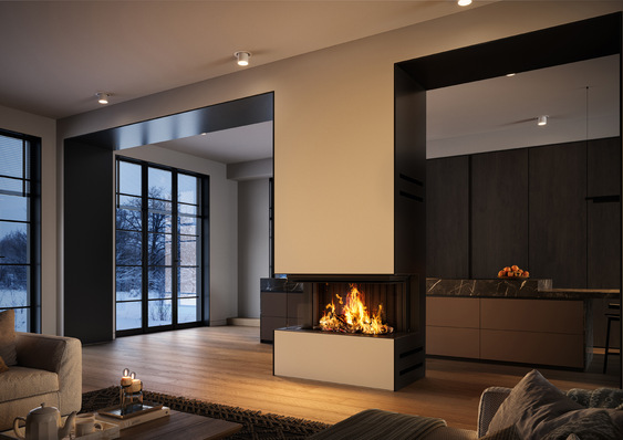 Spartherm präsentiert den Premium A-3RL-100h: Ein Meter Frontbreite, neue Blendenfarben und präzise Technik für anspruchsvolle Interieurs.